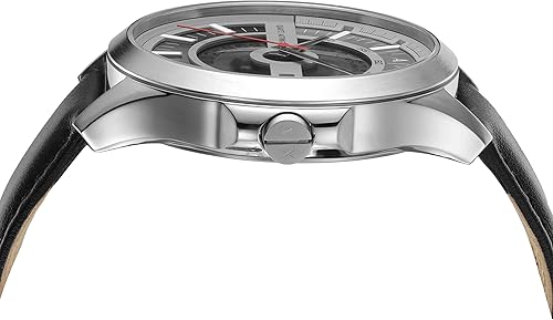 Miniatura 4 de Armani Exchange AX - Reloj de vestir de cuarzo de acero inoxidable para hombre, PlataNegro Automático