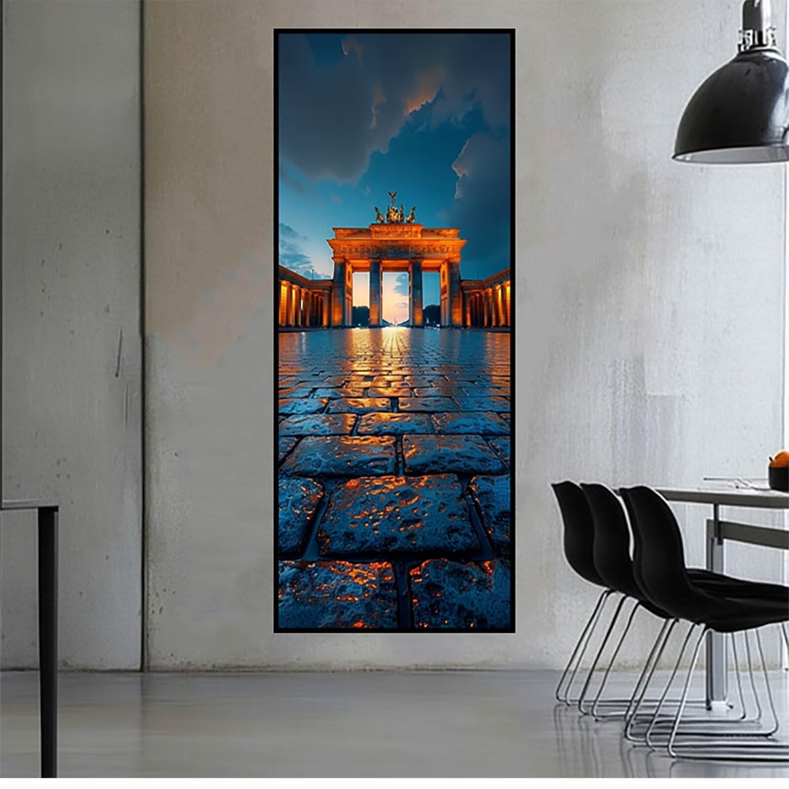 Diament Malarstwo Dorośli Berlin Drzwi Diamenty Malowanie według numerów Krajobraz, Diament Malarstwo DIY Dorośli Zestaw Haft Krzyżowy, Diamentowy Rysunek Prezent 70 x 180 CM Model-19151