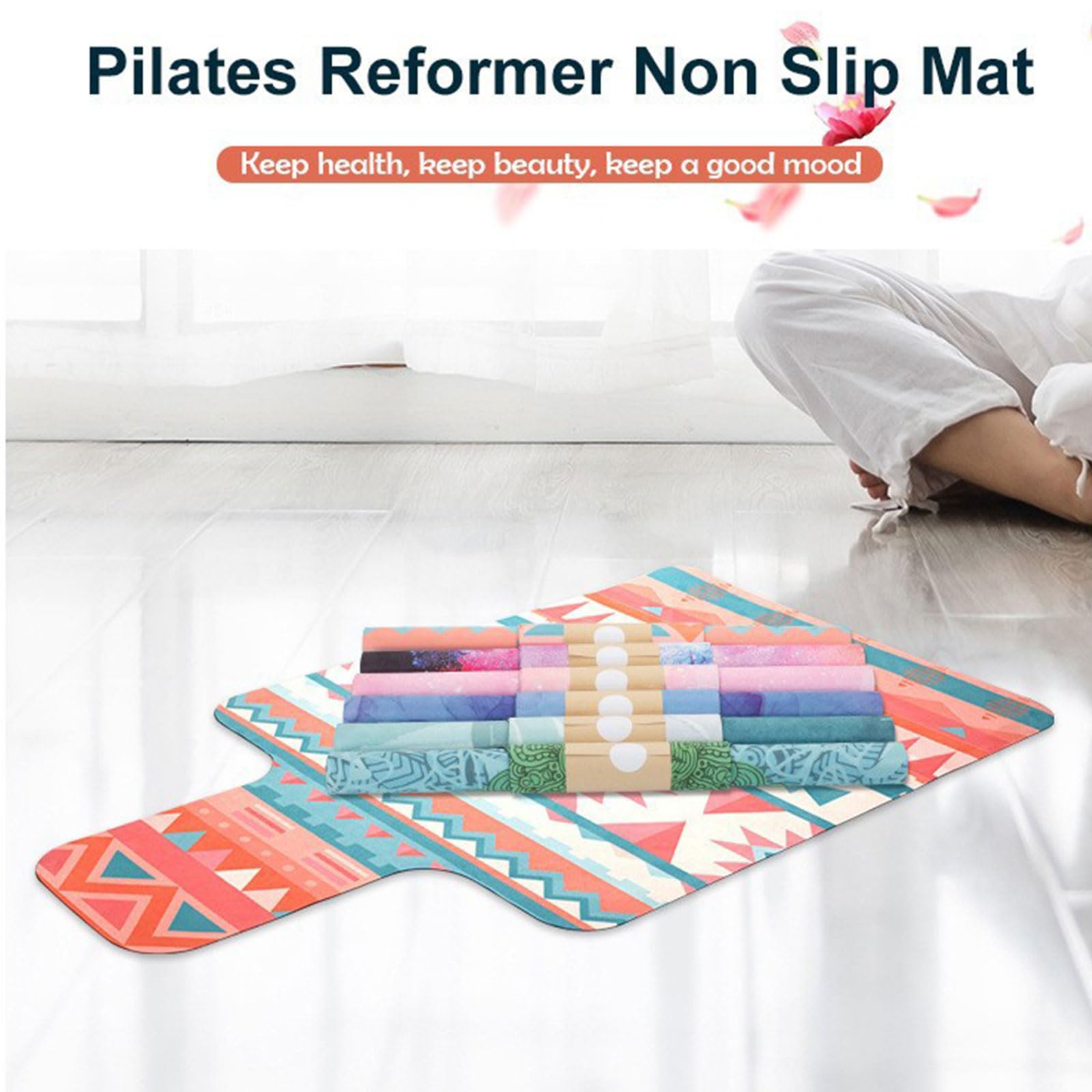 Tapis de Pilates pour Reformer FANSU Antidérapant Durable Caoutchouc