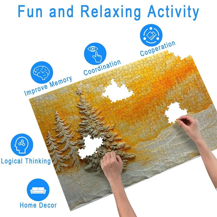 Puzzle 1500 Piezas Navidad para Adultos, Puzzle Paisajes de Madera con Caja Regalo para Adultos, Rompecabezas Desafiante para Toda la Familia, Rompecabezas para Regalo Mujer, Regalo Hombre, -5773