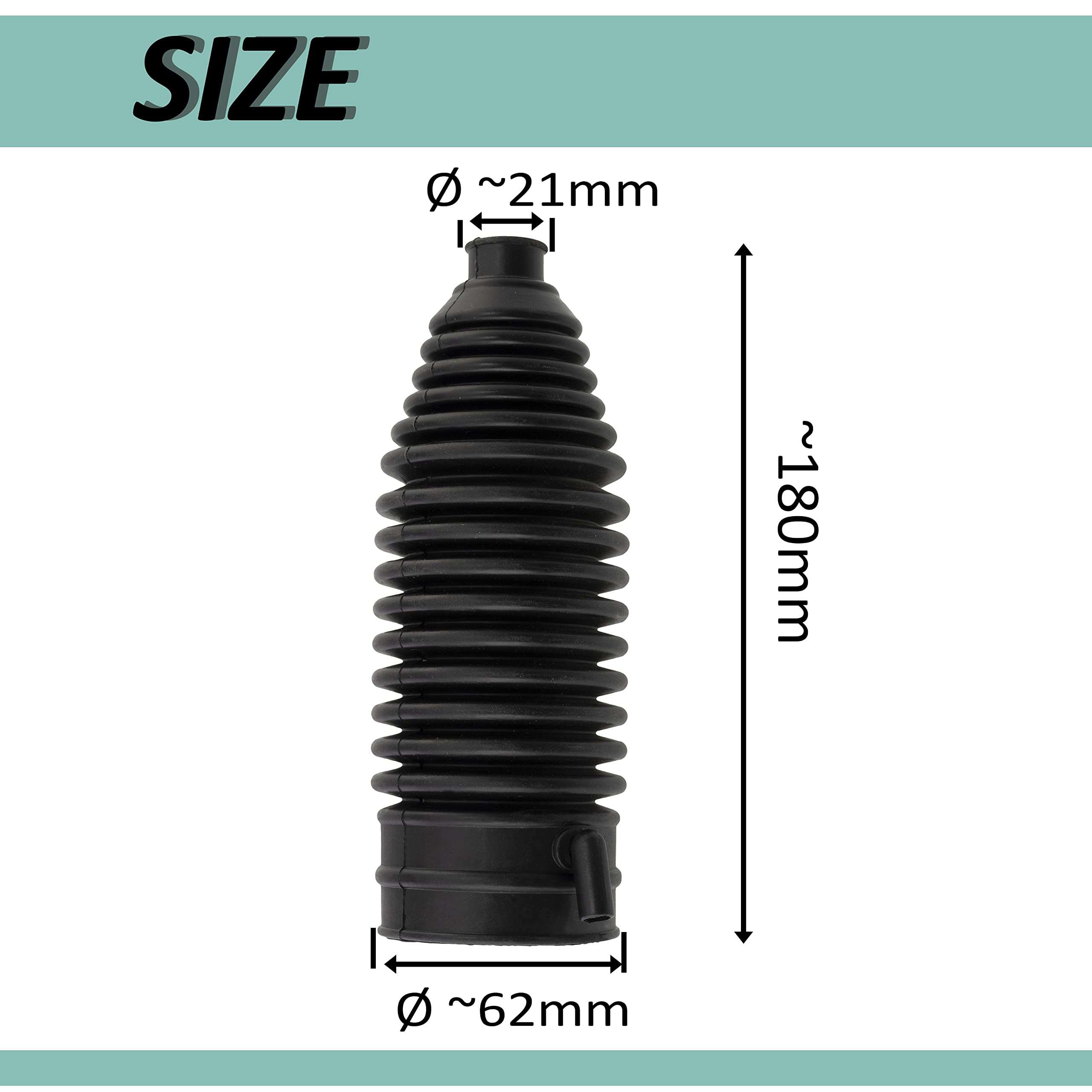 AERZETIX - C43305 - Soufflet de direction - côté de montage: des deux côtés de l'essieu avant - compatible avec 406657, 406673, 406682, 406685