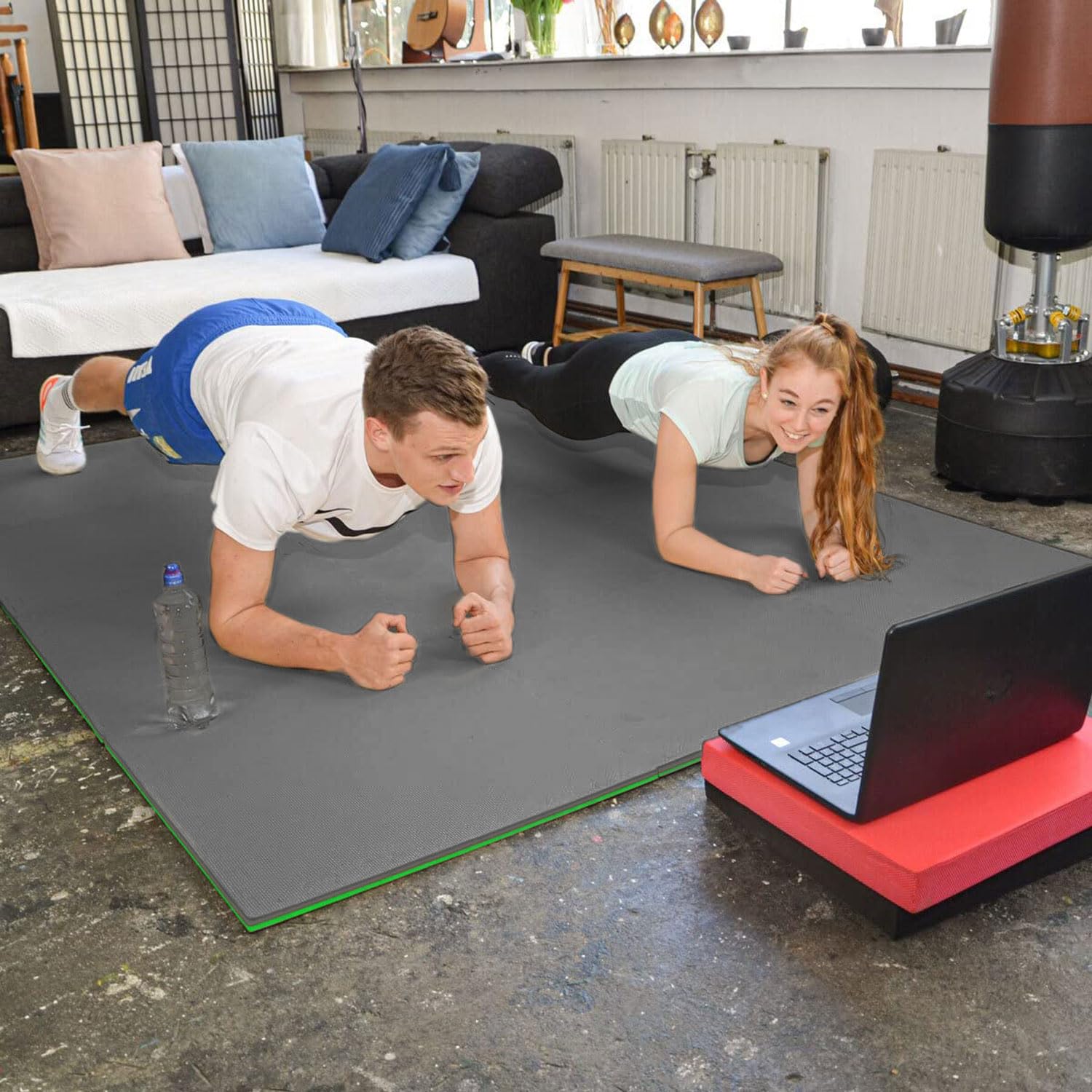 Tappeto Palestra 20 Pezzi Tappetino Fitness Da Ginnastica A Puzzle Eva Paviento Protettivo - Foto 9