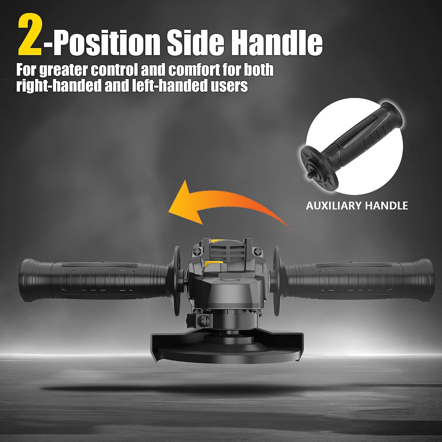 Brushless Angle Grinder with 20V Battery, 3 Variable Speed Power Grinder, Cordless Angle Grinder Power Tools, Ideal for Cutting Grinding Polishing