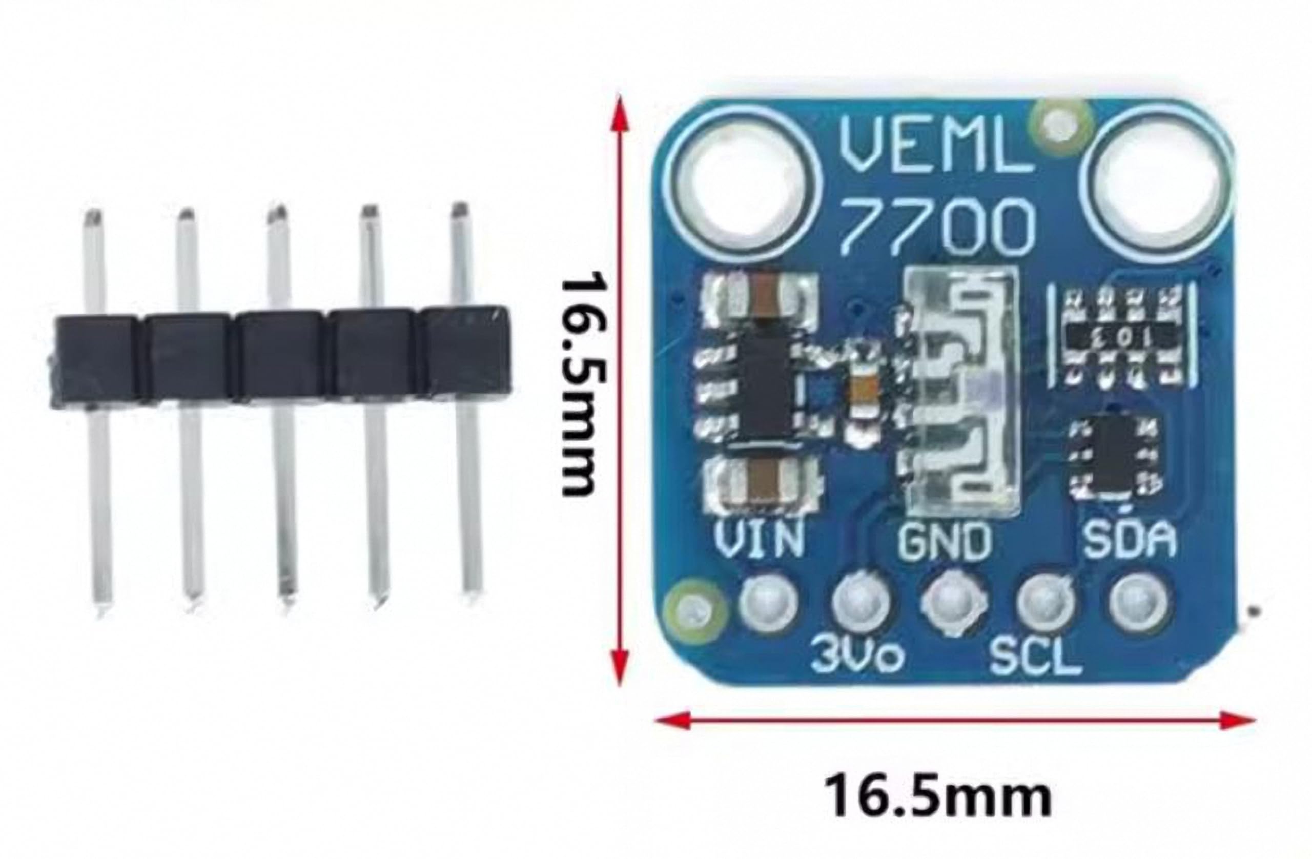 PAMEENCOS 2 pcs VEML7700 Ambient Light Sensor Module 16-bit I2C Interface Bright Light Sensor Module for QWIIC