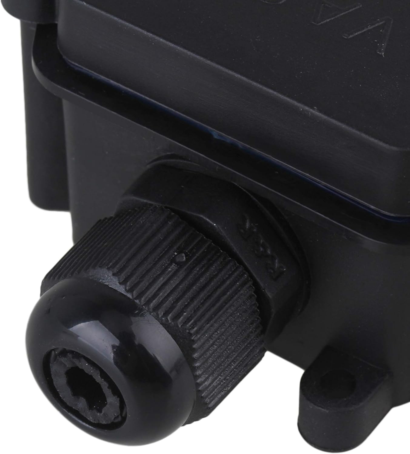 Underwater Black IP66 Plastic Cable Wire Connector Gland Electrical 2-Cable Junction Box with T06-3 Terminal