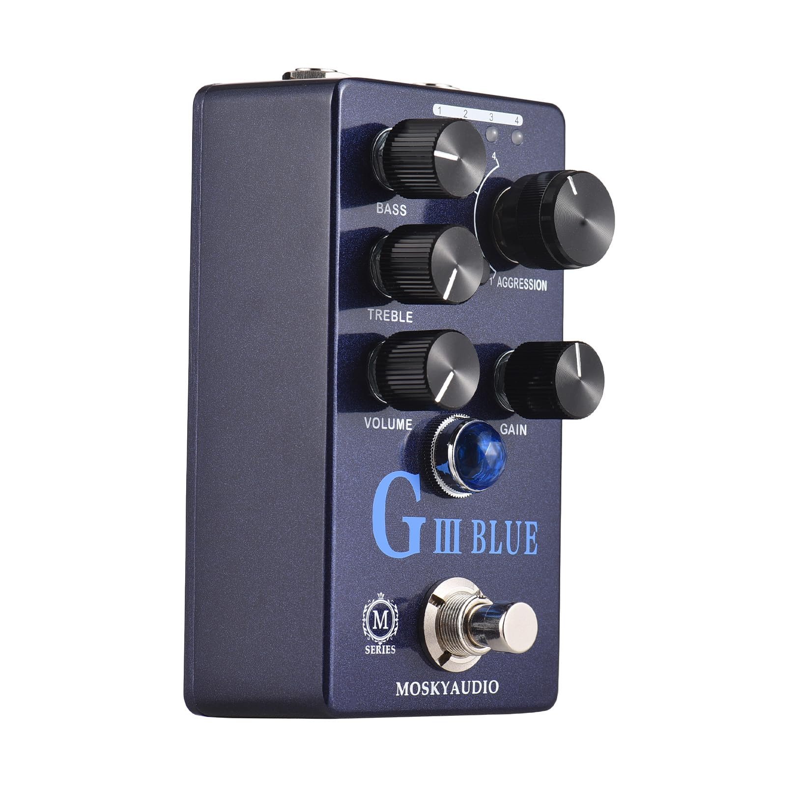 Efekty Gitarowe Przester z Fioletowym Kanałem Preamp Overdrive dla Gitarzystów Elektrycznych CZARNY