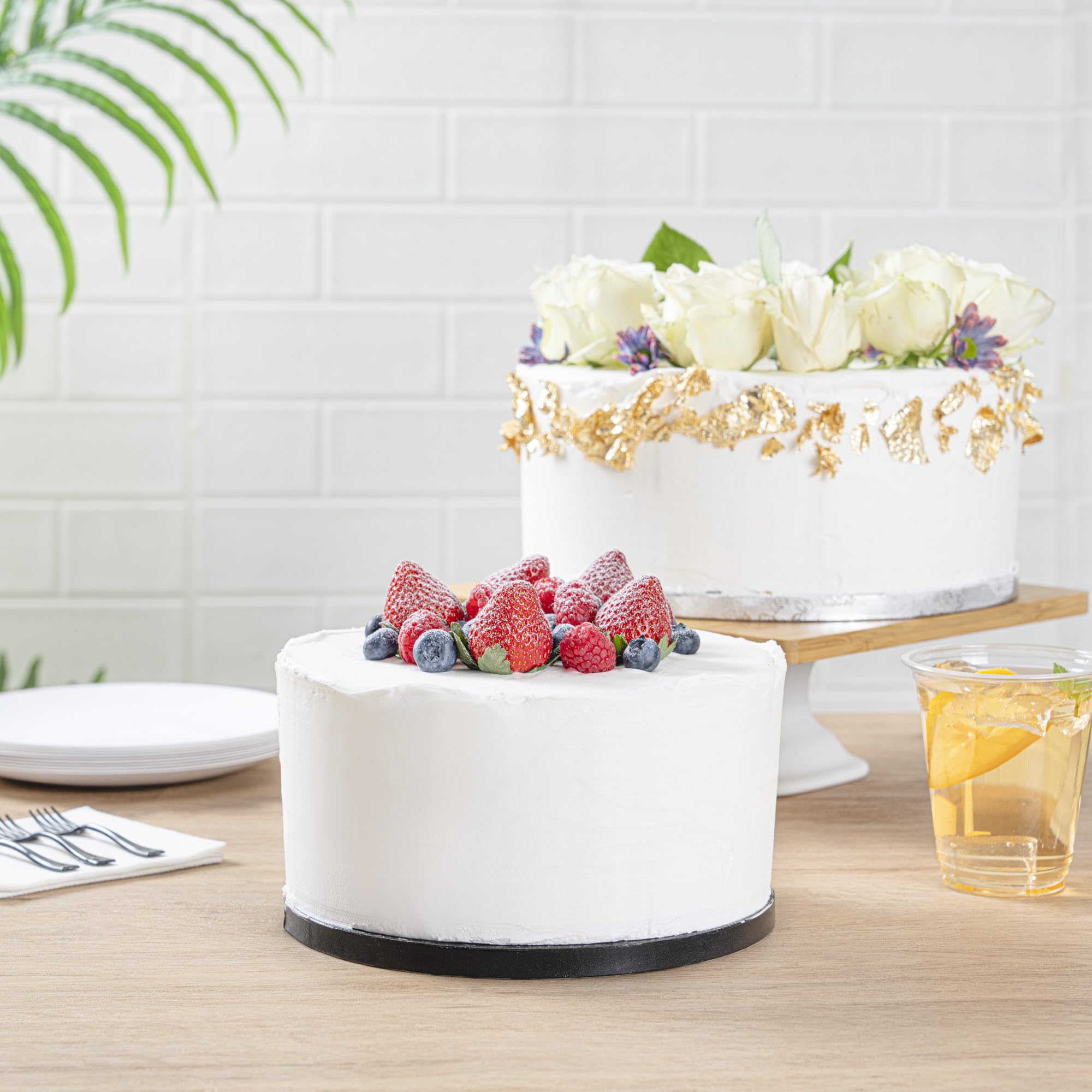 Restaurantware Pastry Tek - Chupete redondo de espuma para tartas de 8 x 4 pulgadas, 54 unidades, reutilizable, ligero, duradero, herramienta de espuma reutilizable de polietileno resistente a la