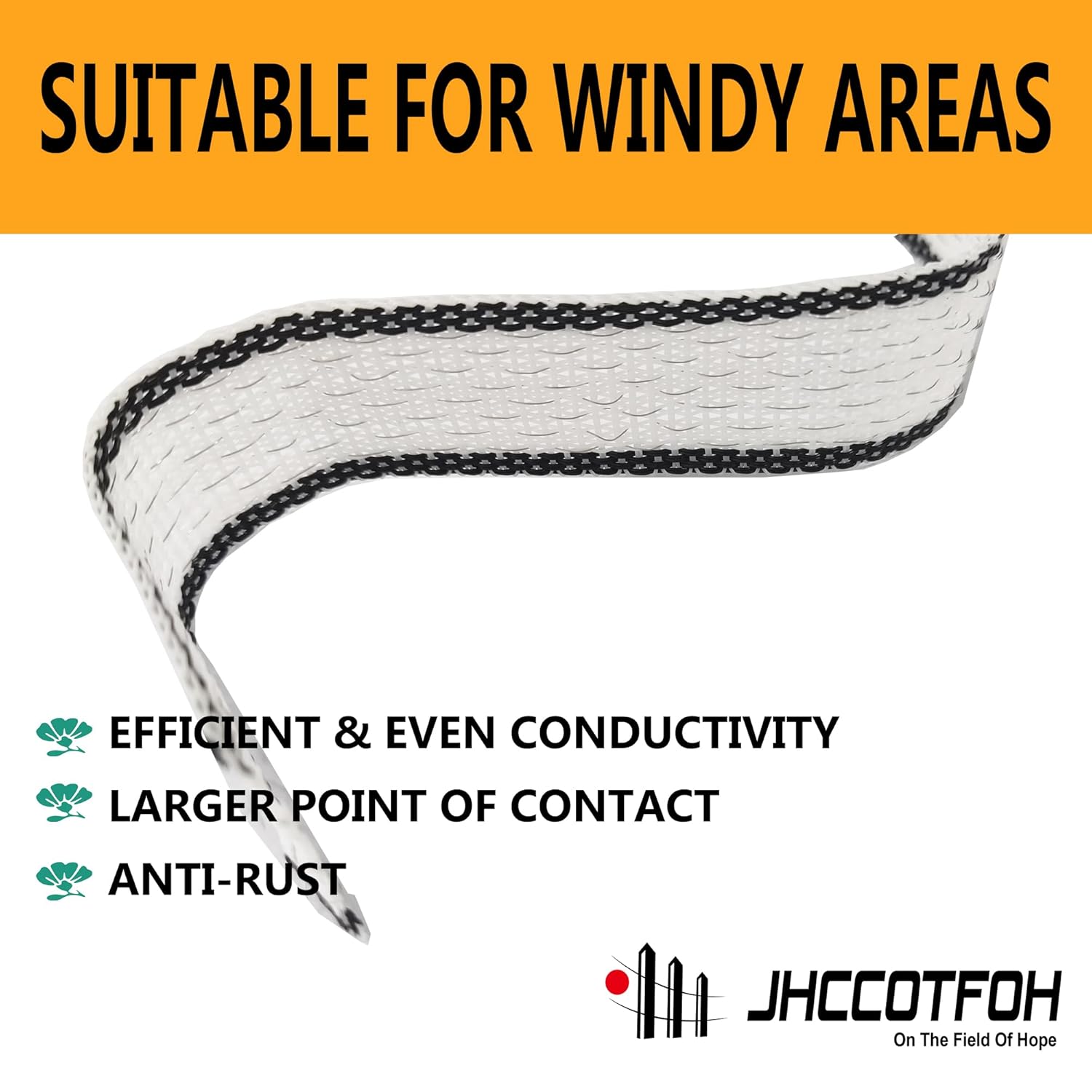 1 INCH Electric Fence Polytape, 8 Strands of Electrical Conductors Poly Electric Fence Tape, 656 Feet Roll, 1 Inch Wide White and Black Poly Tape Electric Fence