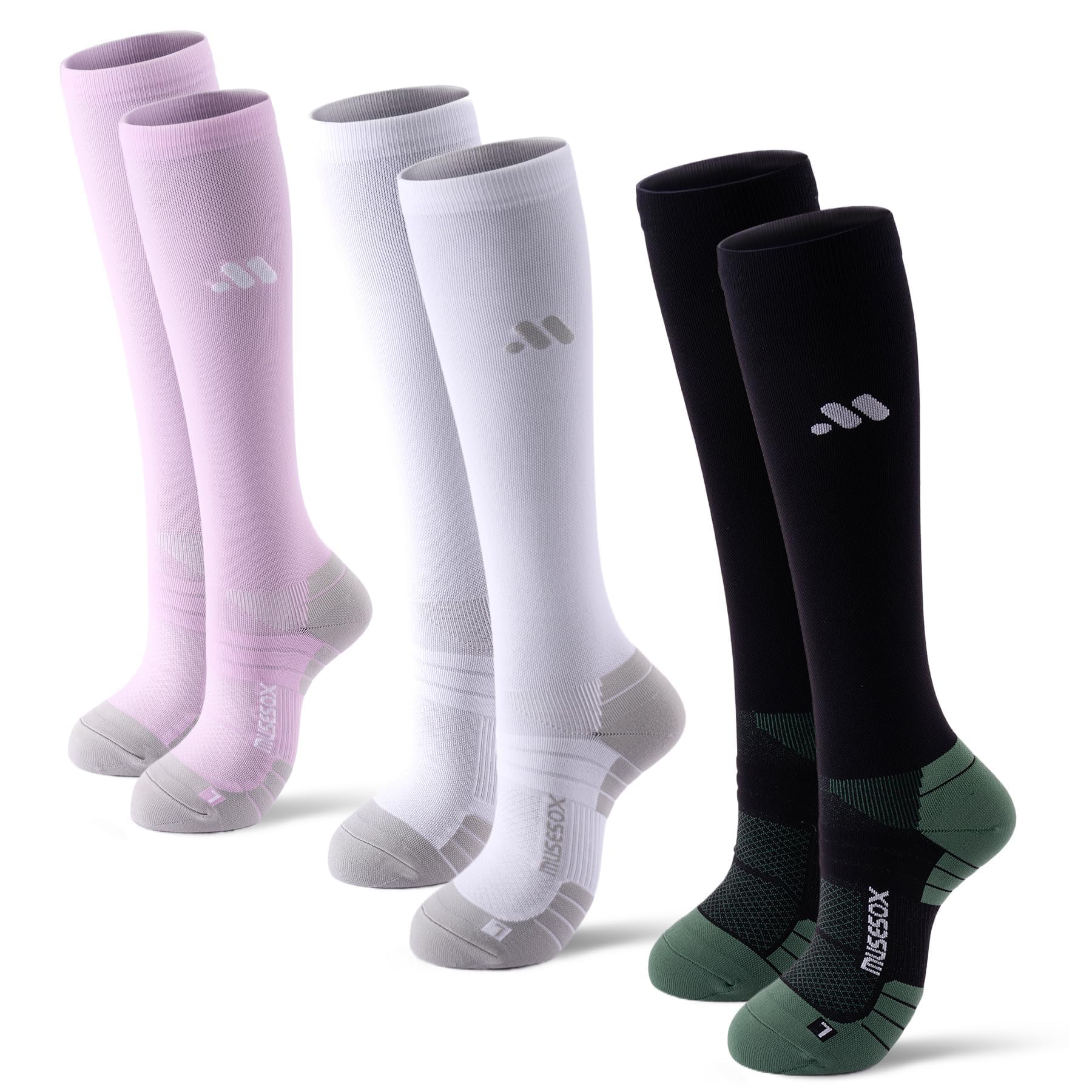 Compression Socks for Women and Men, Knee High 15-20mmHg