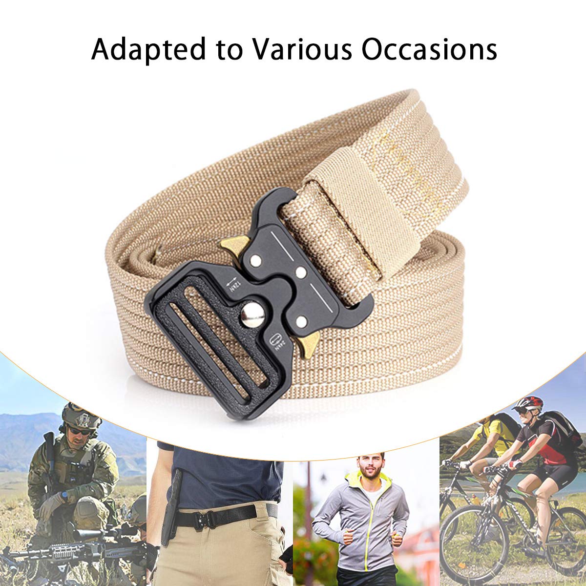 Ceinture Tactique 1.5" Avec Boucle Rapide - Chasse, Airsoft, Survival | Polyvalente & Résistante