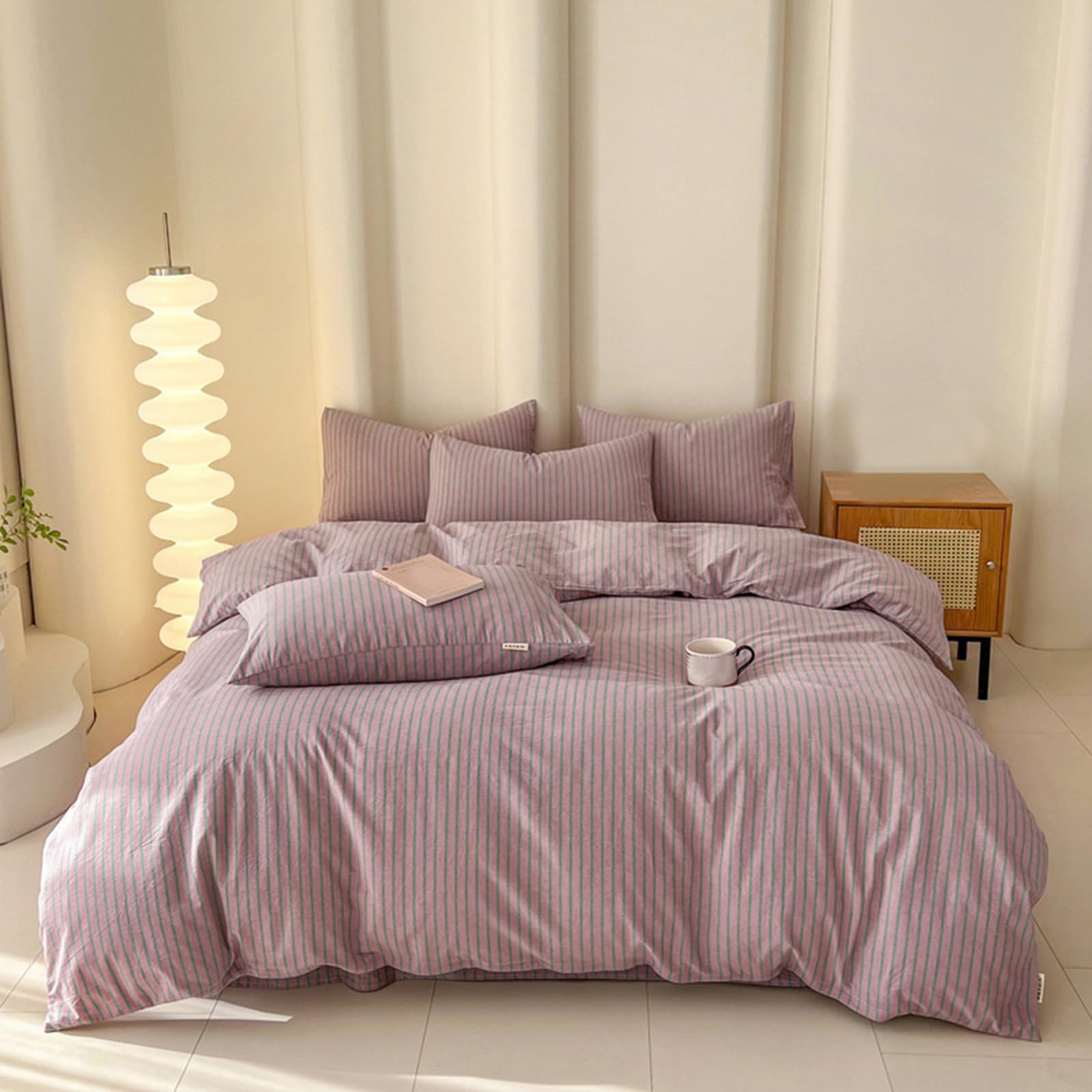 Housse de couette violette 180x220 en coton pour chambre chaleureuse