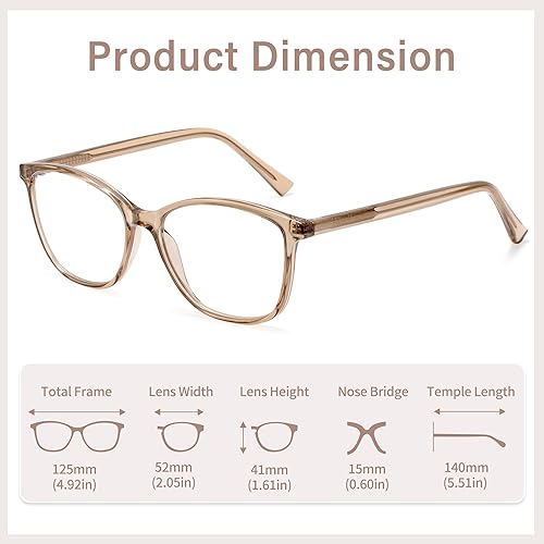 Miniatura 5 de Madison Avenue Lentes de bloqueo de luz azul, antifatiga ocular, antirreflejos, lentes de luz azul para mujeres con funda, para TV, teléfono,