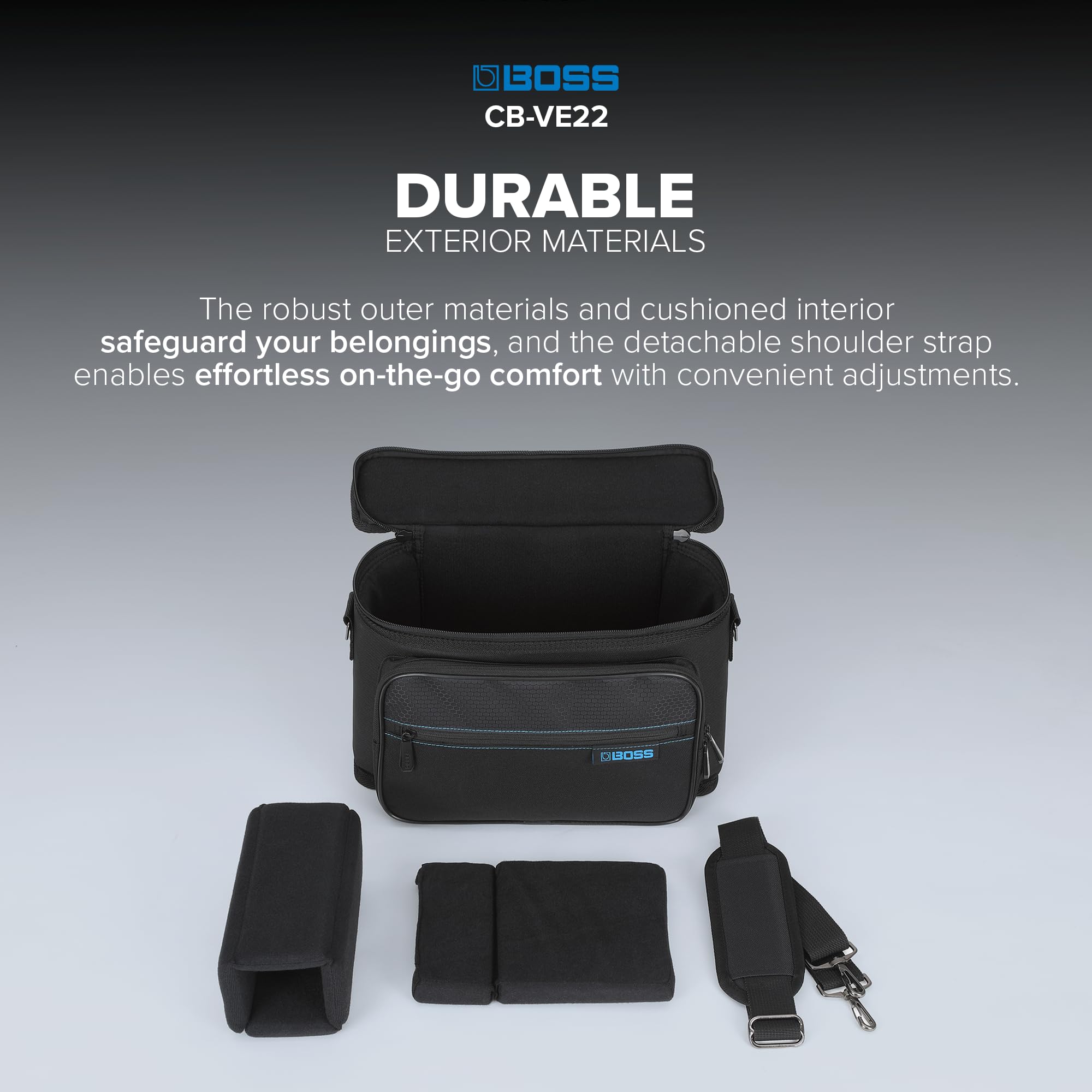 BOSS CB-VE22 Tasche Für Vocal Performer VE-22/VE-20 Inkl. Keepdrum XLR-Kabel 6m – Alles Sicher Verstaut!
