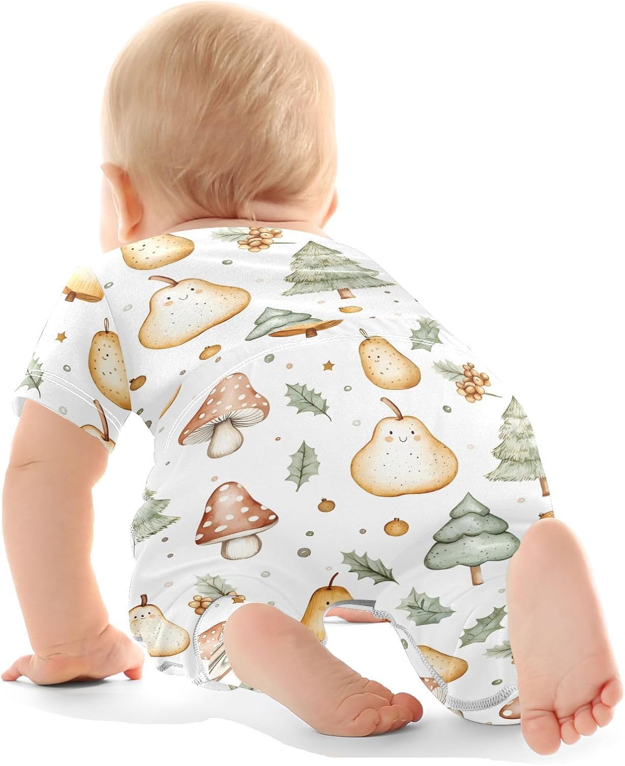 vvfelixl Baby Clothes Cartoon Pear Baby Bodysuits Set Unisex Short Sleeve Babys Pants Sets 0-3M