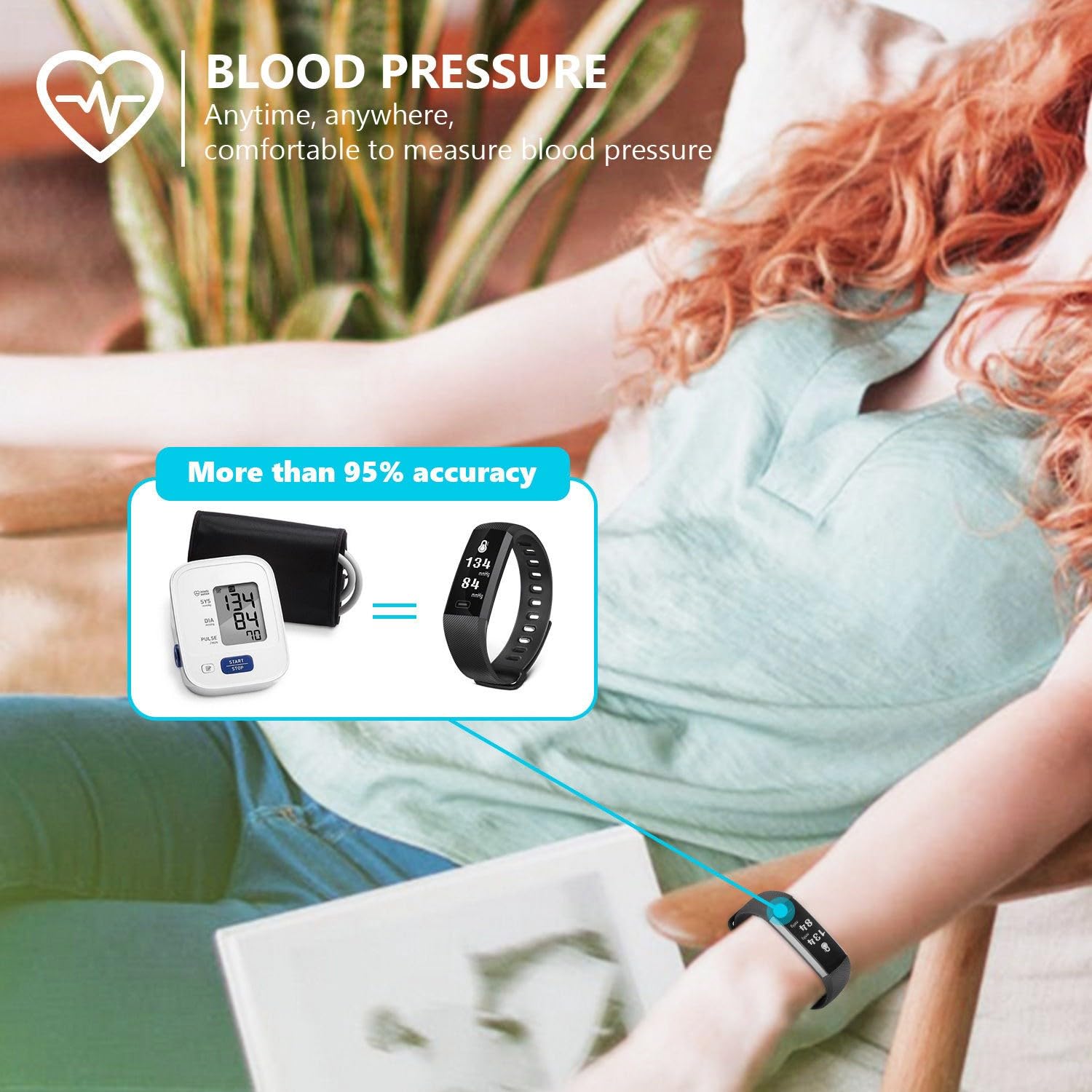 Sport Attività Sleep Tracker Frequenza Cardiaca Fitness Pedometro Bracciale Smart Watch