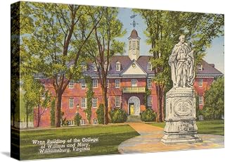 ART.COM Stretched Canvas Print College of William and Mary, Williamsburg, Virginia, 18" x 12"