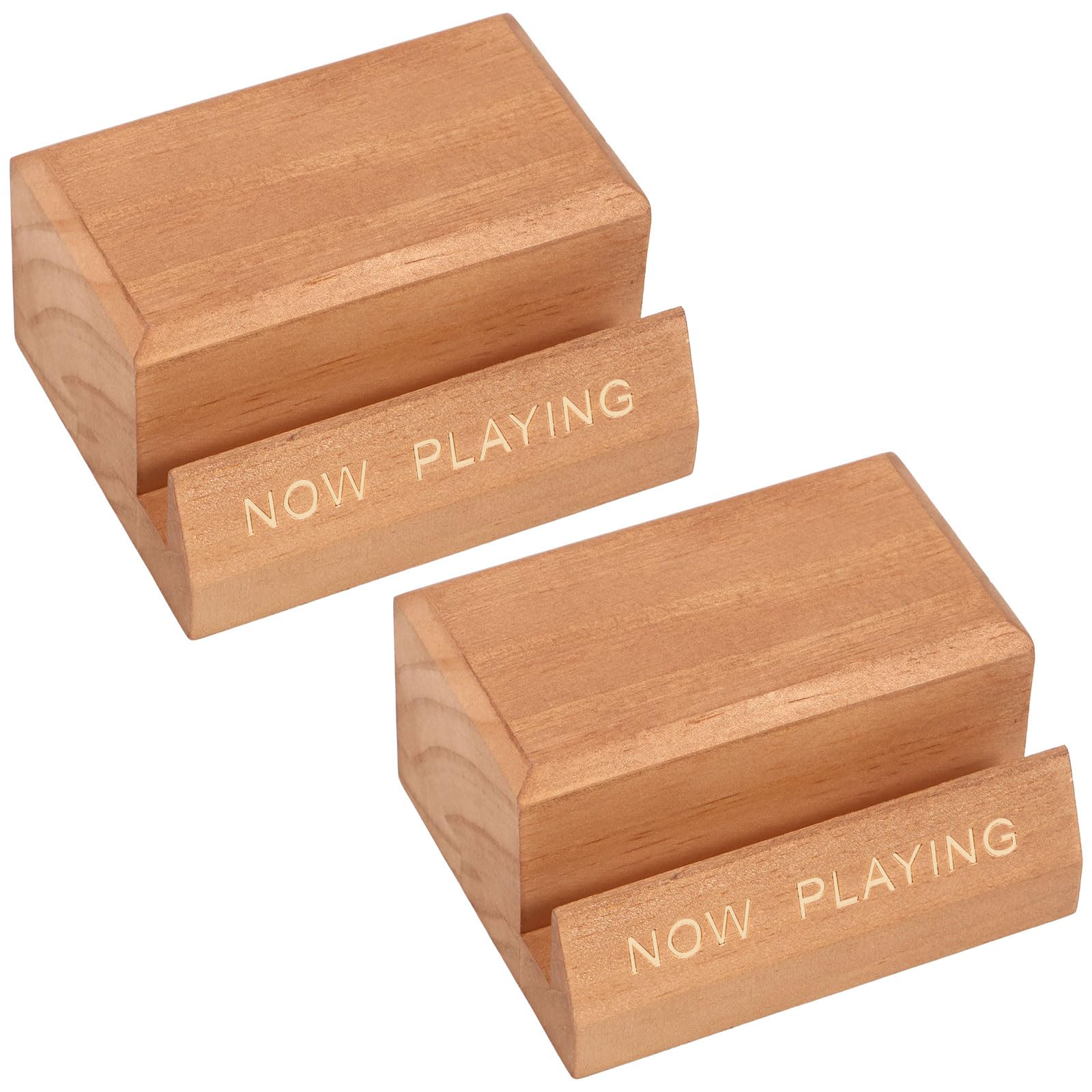 Espositore per dischi in vinile in legno, 2 pezzi, per album, decorazione stabile, versatile, bordo liscio, espositore per LP per casa e negozio