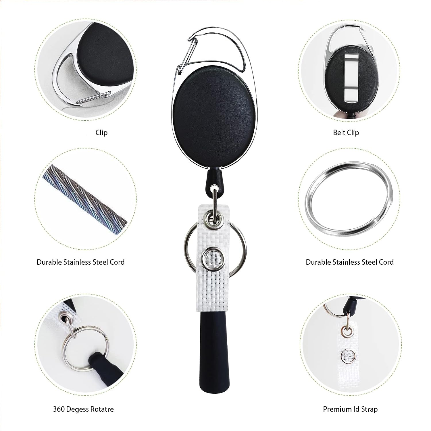 4 Pack Retractable Pen and Pencil Holder with Flexible Silicone Grip image 2
