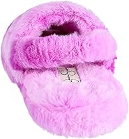 Vista 8 de Jessica Simpson Unisex-Child Plush Faux Fur Slip on House Slippers with Memory Foam