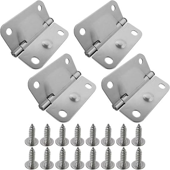 C*ooler Stainless Steel Hinge Replacement for Coleman, Camping C*oolers Accessories with Screws, for Ice C*Hest Stainless Steel Hinges Replacement 5235 5250 5286b 6262 6270 (4 PCS)