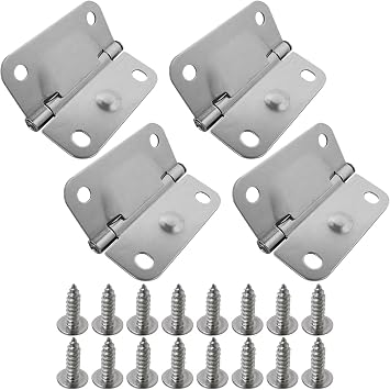C*ooler Stainless Steel Hinge Replacement for Coleman, Camping C*oolers Accessories with Screws, for Ice C*Hest Stainless Steel Hinges Replacement 5235 5250 5286b 6262 6270 (4 PCS)