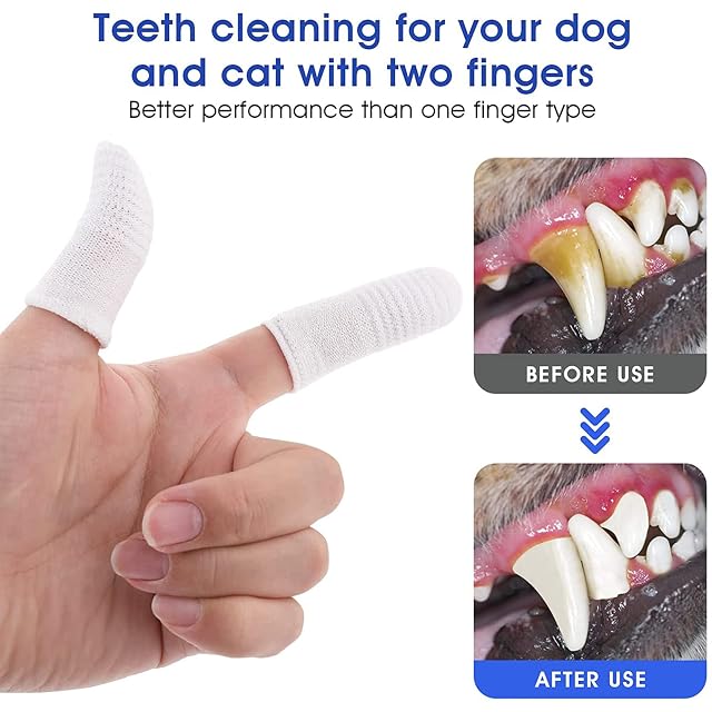 Foto 3 de 7 de Cepillo Dientes Perro Dedo 10 Piezas Cepillo De Dientes De Mascotas Cuidado De Los Dientes De Perro 360…