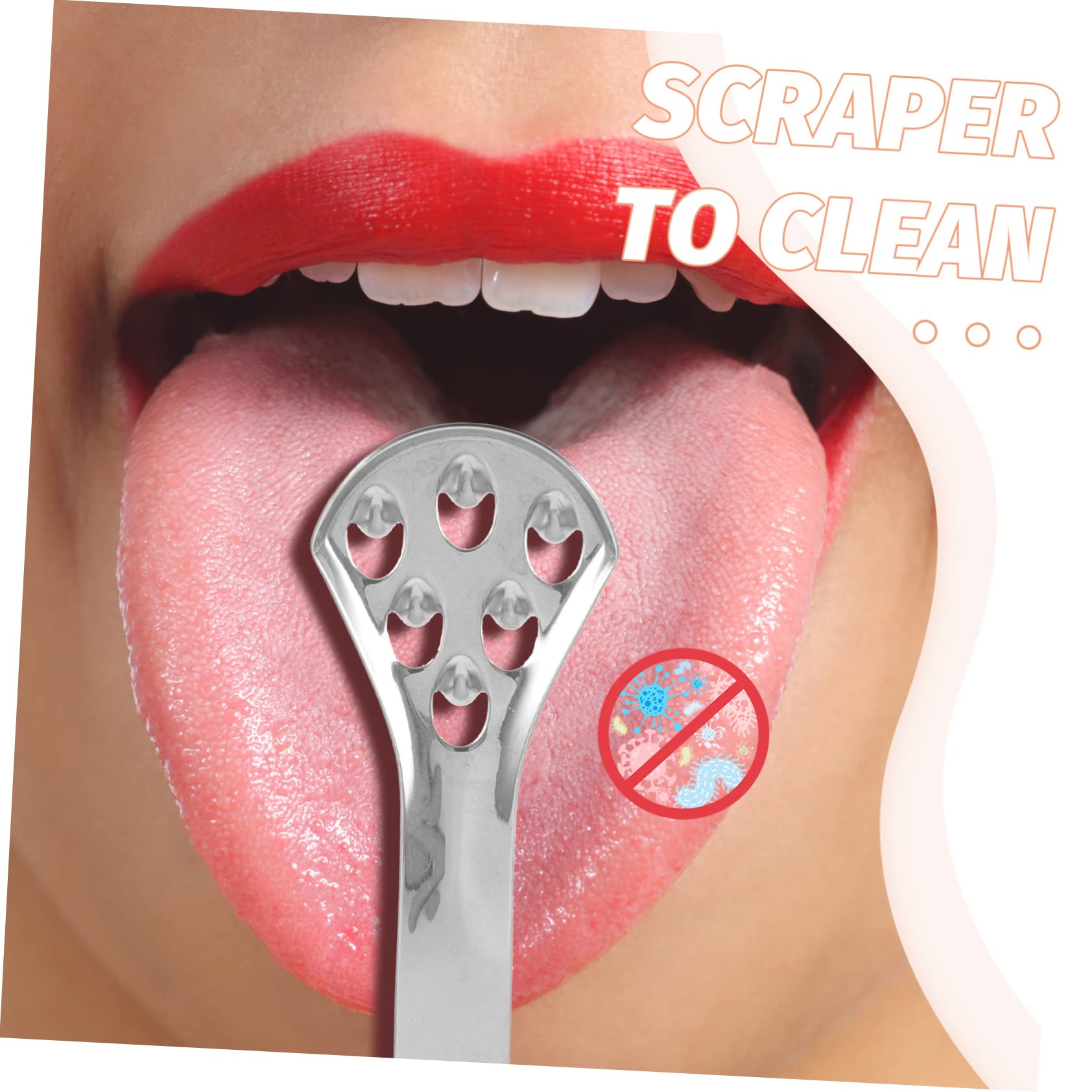 minkissy 10 Pezzi raschietto per lingua fornitura di denti pulisci lingua per adulti tongue scraper raschietto lingua spatola in silicone raschietto per l'igiene orale pulito detergente