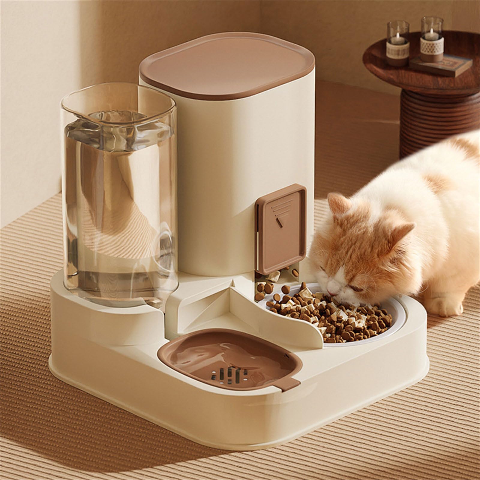 Comederos y dispensador de agua 2 en 1 para perros y gatos, juego de bebederos automáticos de alimentos y bebedero para gatos, suministros para mascotas para cachorros