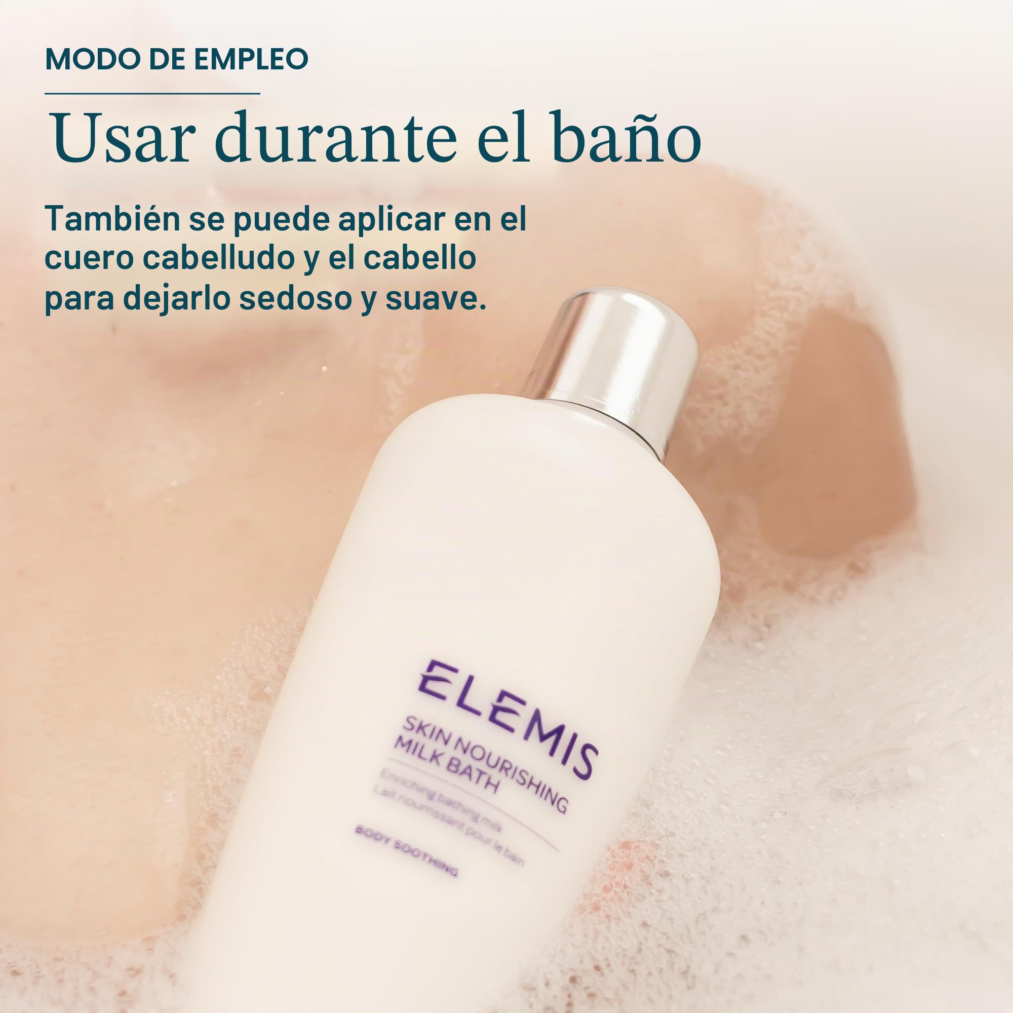 Elemis Muscle Ease – Súper remojo para músculos doloridos y baño de leche nutritivo para la piel, terapia de baño relajante para músculos cansados, fórmula calmante
