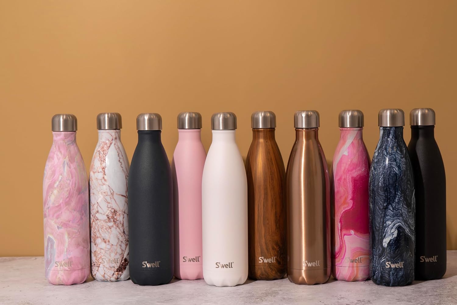 S'well Stainless Steel Reusable Water Bottle, 750ml, Azurite, Triple-Insulated and Leak-Proof Drinking Bottle for Hot and Cold Beverages up to 48h Cold/24h Hot