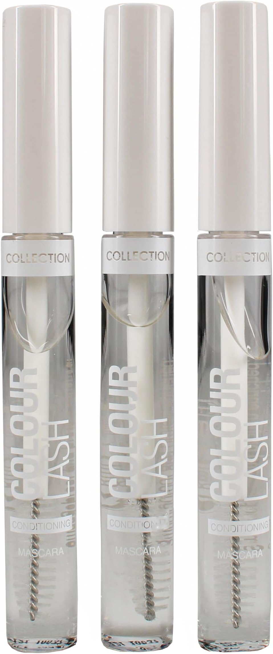 Cosmetics Colour Lash Mascara, Protein Enriched, 8ml, Clear, Pack of 3, Trio Value Bundle