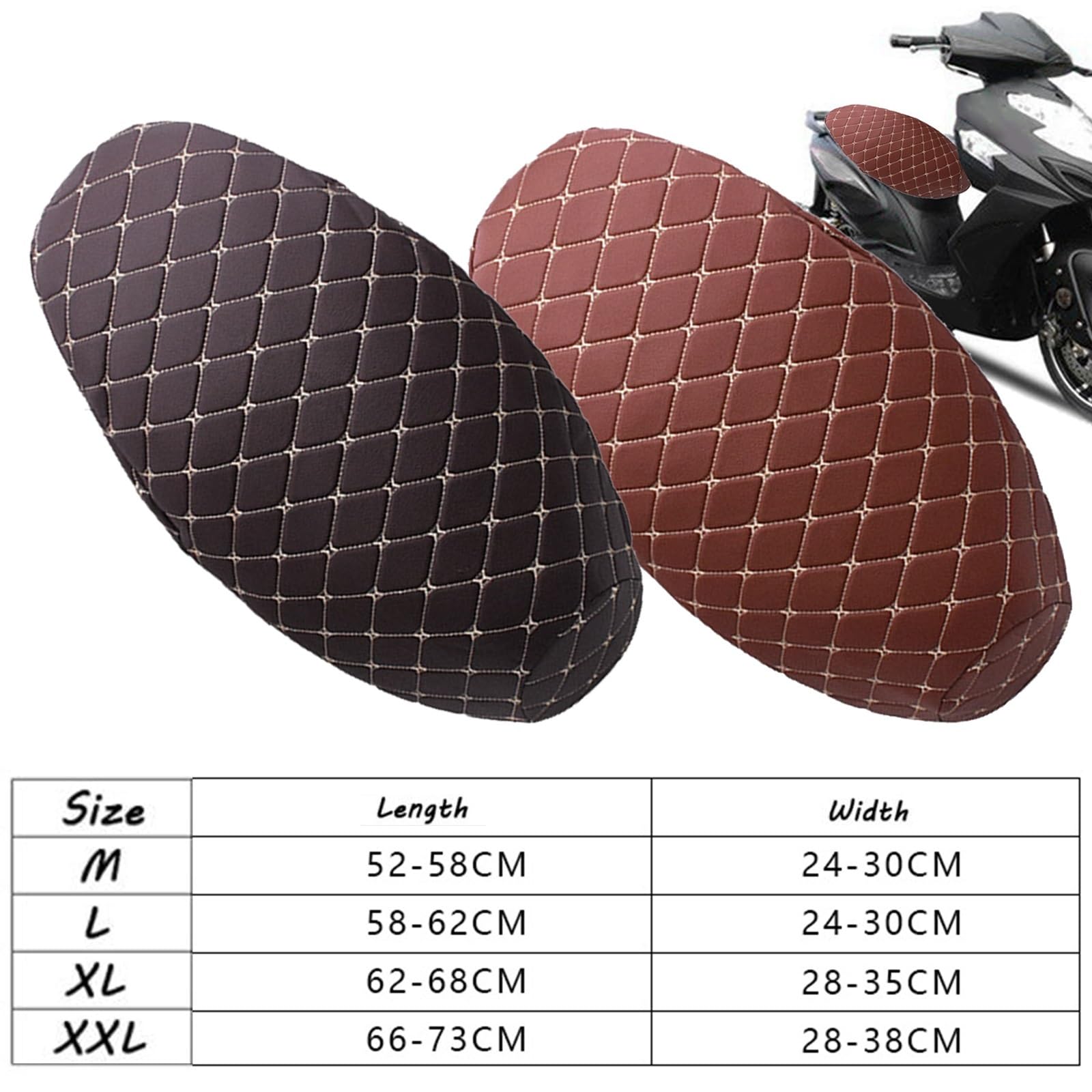 Coprisella per moto Protezione Per Coprisedile Per Moto | Protezione protettiva per fodera per cuscino del sedile del motociclo(Black XL)