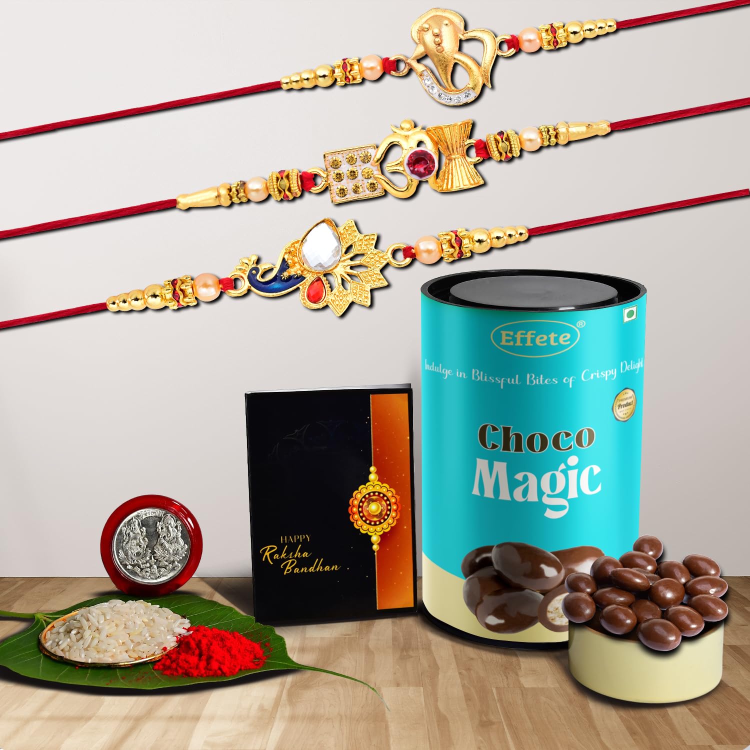 DeoDap Rakhi (K3_412+413+414_Cm) & Chocolate Magic, Rakhi & Chocolate For Brother, Rakhi With Chocolate, Rakhi With Gift, Rakhi Combo, Set Of 3 Rakhi, Effete Chocolate,200 Grams (B0CC9CWYVC) Amazon Price History, Amazon Price Tracker