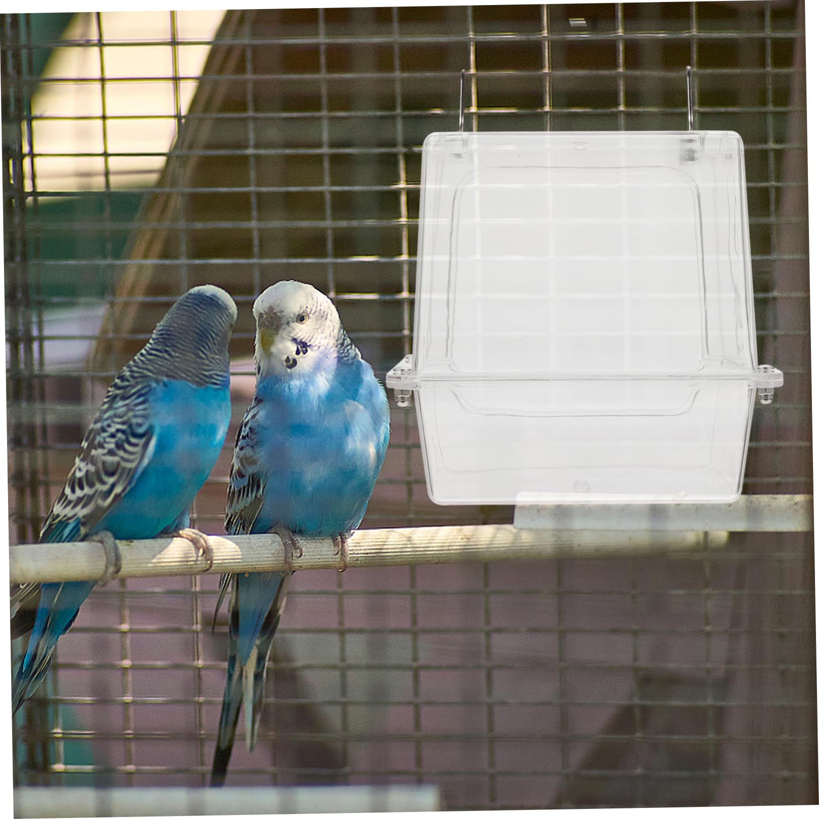 Yardwe Baignoire pour Oiseaux Suspendue en Acrylique pour Cage, Lavage
