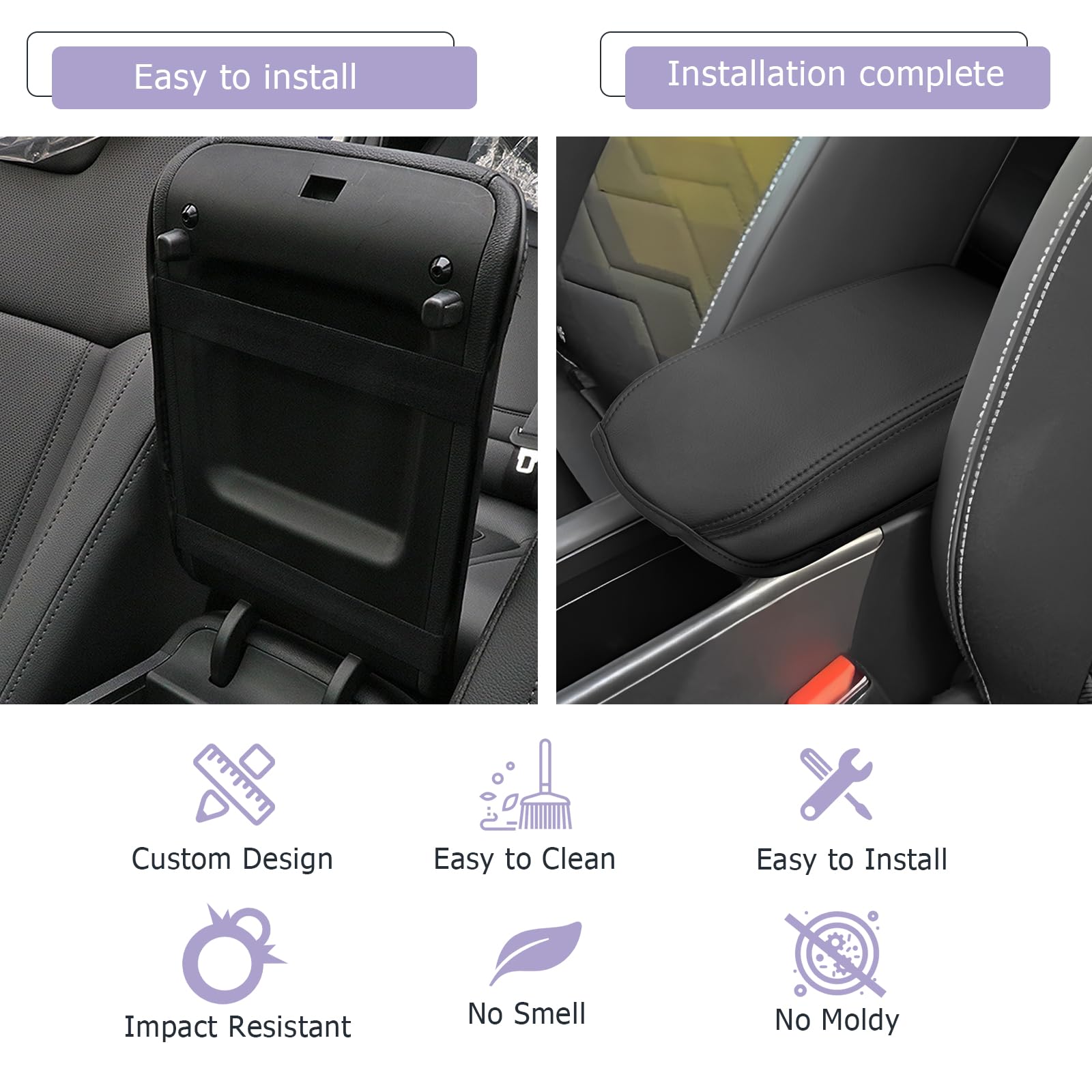 LUWU Compatibile con Jeep Avenger 2023 2024 2025 2026 Copertura per Bracciolo Centrale Coperchio Avenger EV Hybrid Coperchio In Pelle Custodia Protettiva Consolle Centrale 4XE / 4X4 Accessori