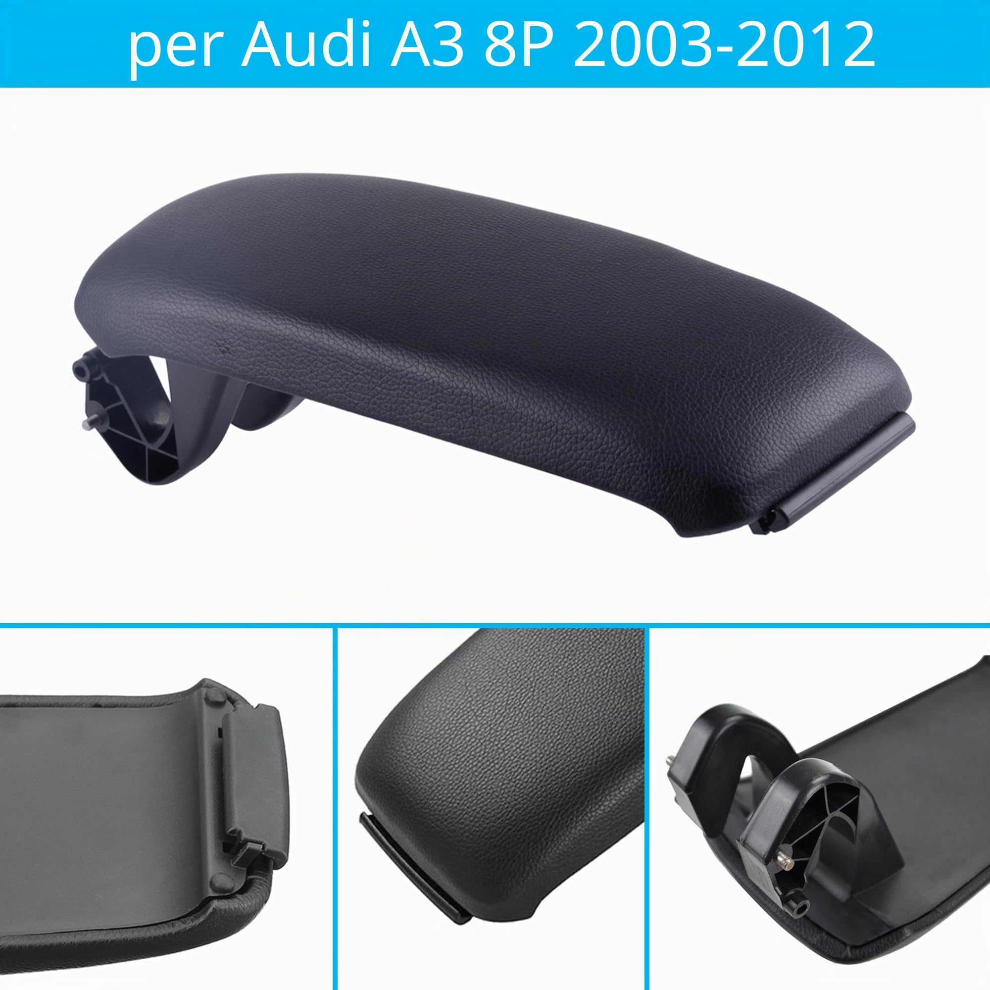 Heart Horse Coperchi braccioli per Auto, Copertura Console A3 Centrale bracciolo della Console Centrale Ricambio braccioli per A udi A3 8P 2003-2012
