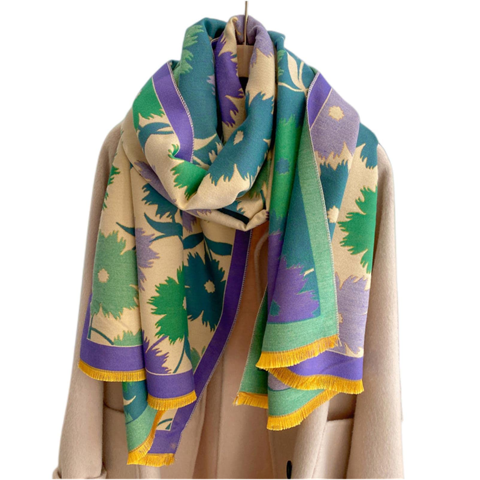 URYYRIT Sciarpa Scarpa Calda Colperno Inverna per Donne Fashio Fascina Florale Cashmere Scawl alla Scarpa Pashmina Femmina Femmina
