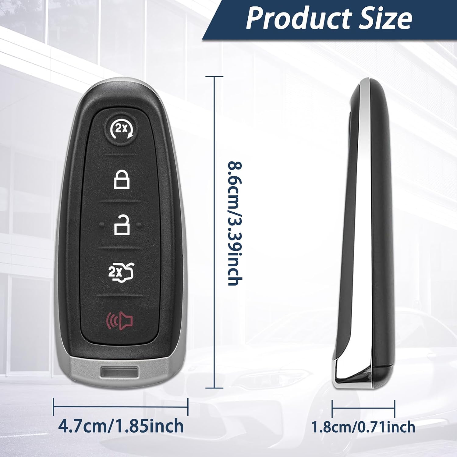 Smart Key Fob Fit for Ford/Lincoln 2011 2012 2013 2014 2015 Explorer Edge 2013-2019 Flex Taurus 2015-2019 Focus Expedition 2012-2019 MKX MKS MKT Navigator , Replaces M3N5WY8609 164-R8092