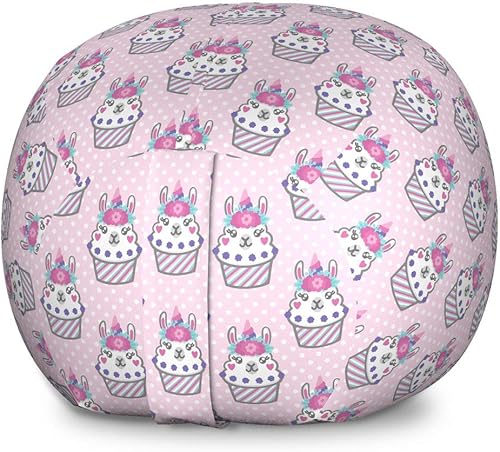 Miniatura 254 de Lunarable Silla de almacenamiento para adolescentes, coloridos patines de estilo retro, para actividades juveniles, para niñas y niños, divertido