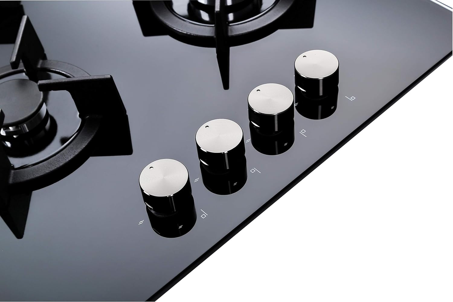 MILLAR GH6041XEB 60cm 4 fornelli in vetro piano cottura a gas MILLAR GH6041XEB 60cm 4 fornelli in vetro piano cottura a gas