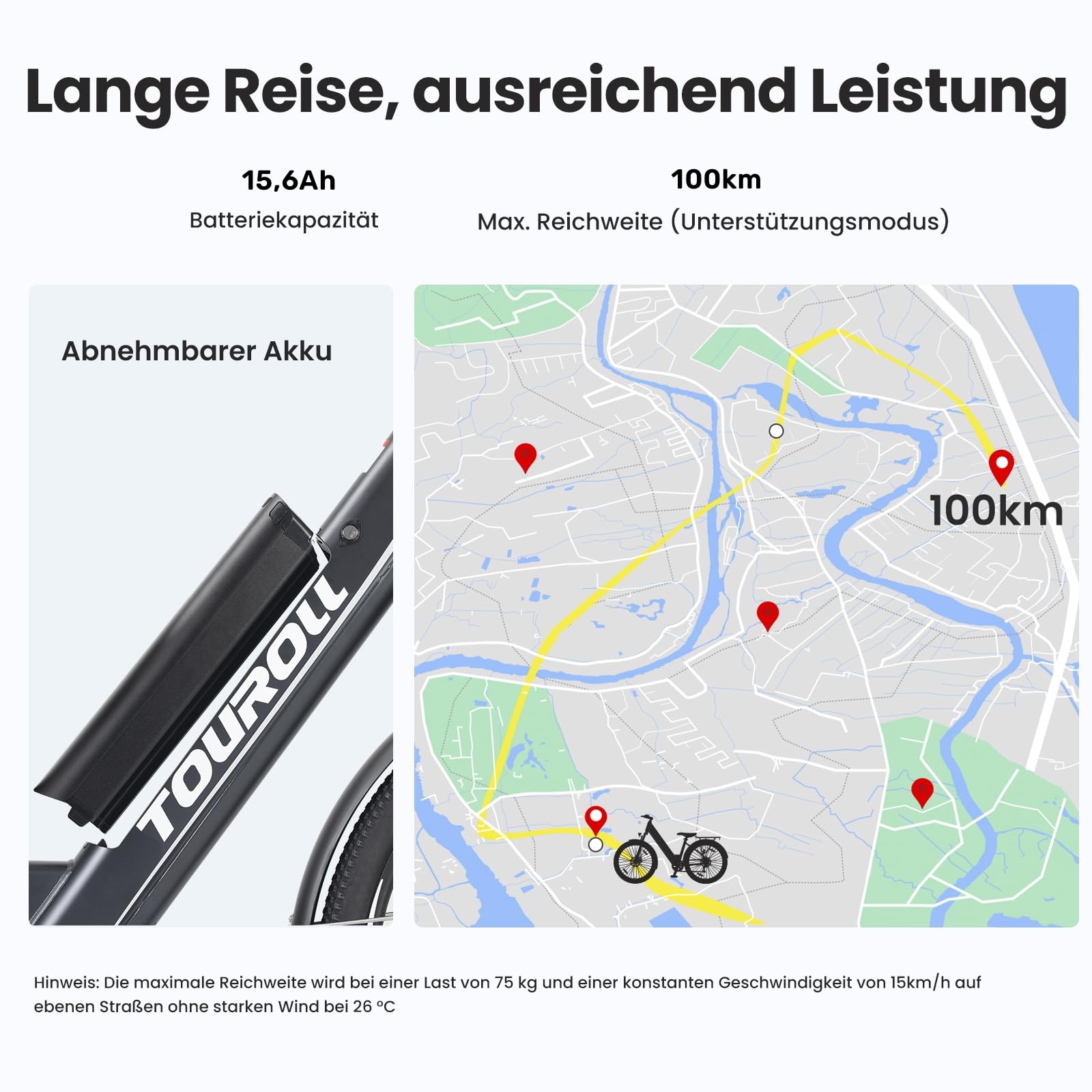 Touroll J1 ST 27,5" E Bike, Elektrofahrrad Trekkingrad E-Bike Herren Damen mit 36V 561.6Wh Akku,100km Reichweite, 250W Motor, E-Fahrrad mit 7-Gang-Getriebe, Pedelec Citybike EBike für Erwachsene