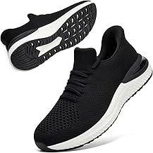 STRDEOUT Sneakers, Men's, Can Wear Standing, Sneakers, Slip On, Black, Athletic Shoes, Running, Jogging, Gym, Commuting, Travel, Standing Work, Breathable, Lightweight, Mesh, Black and White, 10.6