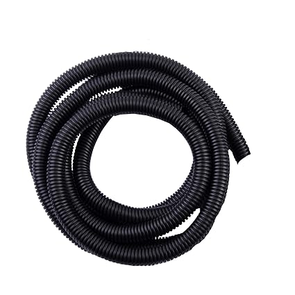 Gardner Bender FLX-3406B Split Flexible Tubing, � inch x 6 ft, Corrugated Wire Loom, Black