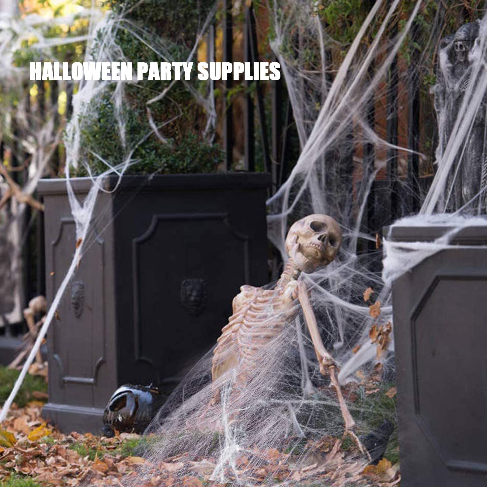 3 Pezzi Decorazioni di Ragnatele, Decorazioni di Ragno Ragno Finto, Ragnatela Artificiale Ragnatela Divertenti Puntelli Decorazione di Halloween in Morbido Cotone per Casa