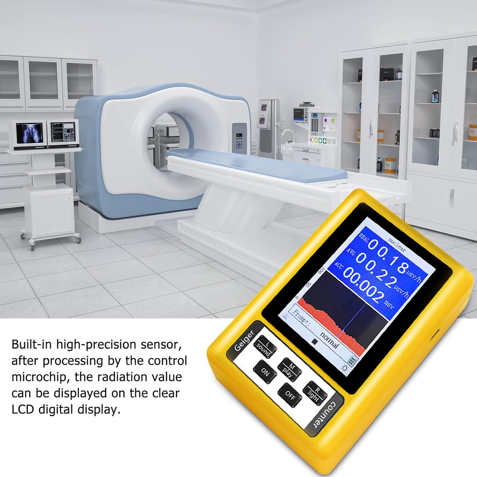 Geigerzähler Nuklearstrahlungsdetektor Elektromagnetische Strahlung Detektor Handgerät Tester