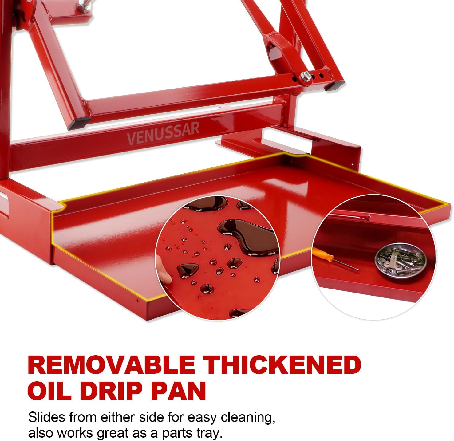 Motorcycle Engine Stand, for 2 Stroke or 4 Stroke Vertical-Type Single Cylinder Engines, Engine Stand for Motorcycle, ATV, Dirt Bike(Red)