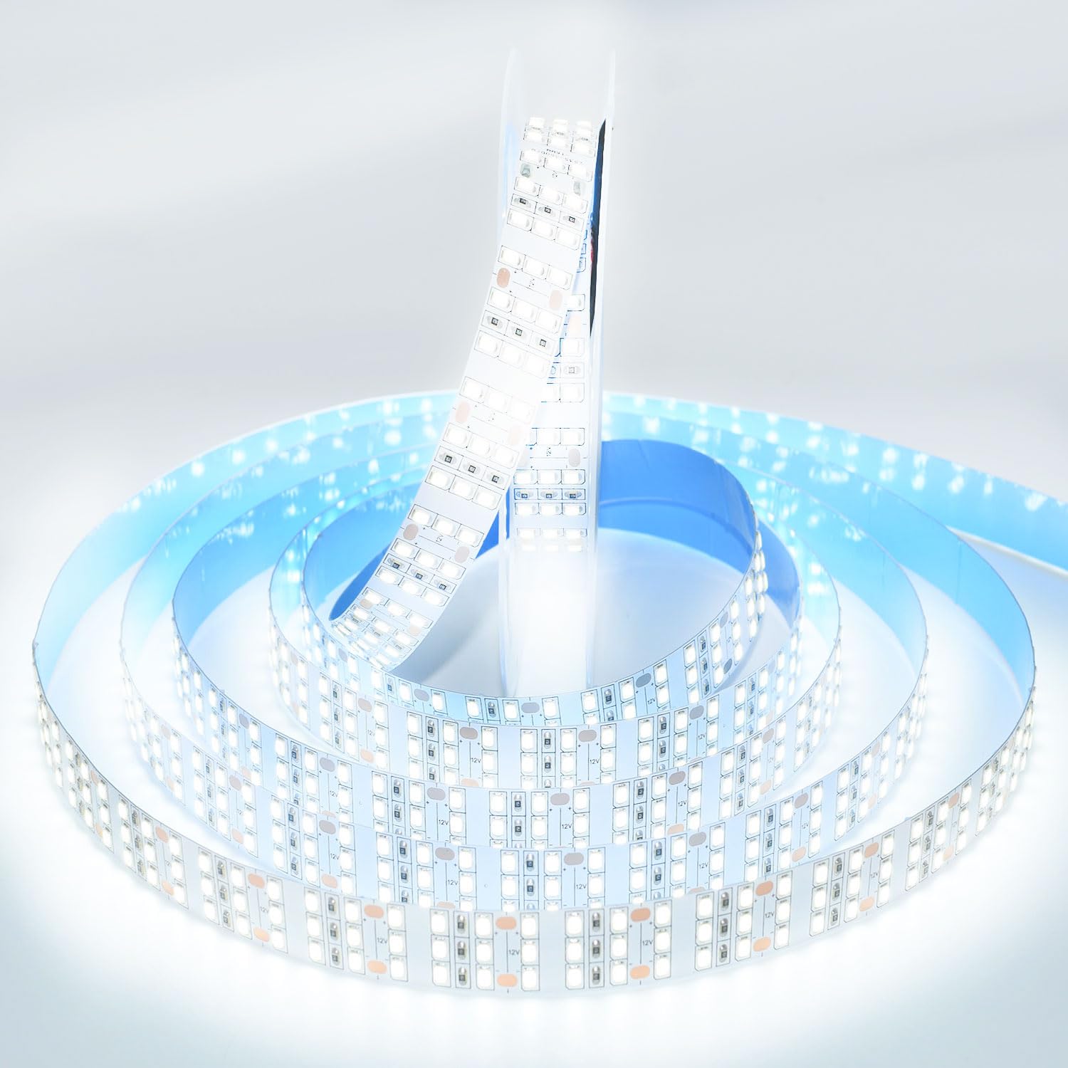 SUYOOULIN Bande lumineuse LED à intensité variable - 12 V CC - SMD 28351800 - 38 000 lm - Super lumineuse - Flexible - Non étanche IP21 - Pour la maison, la décoration de fête (blanc lumière du jour