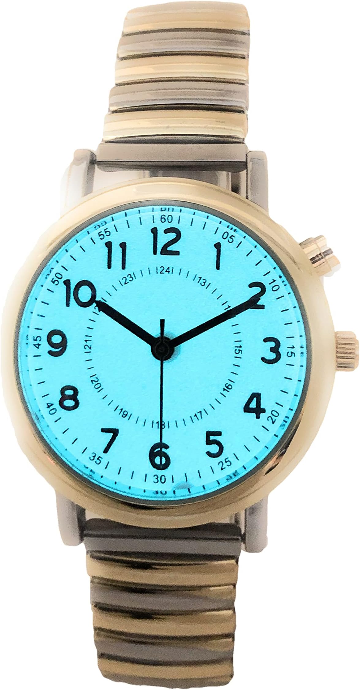 Mens Ladies 32mm Light Up Night Light Stretch Elastic Band Fashion Watch