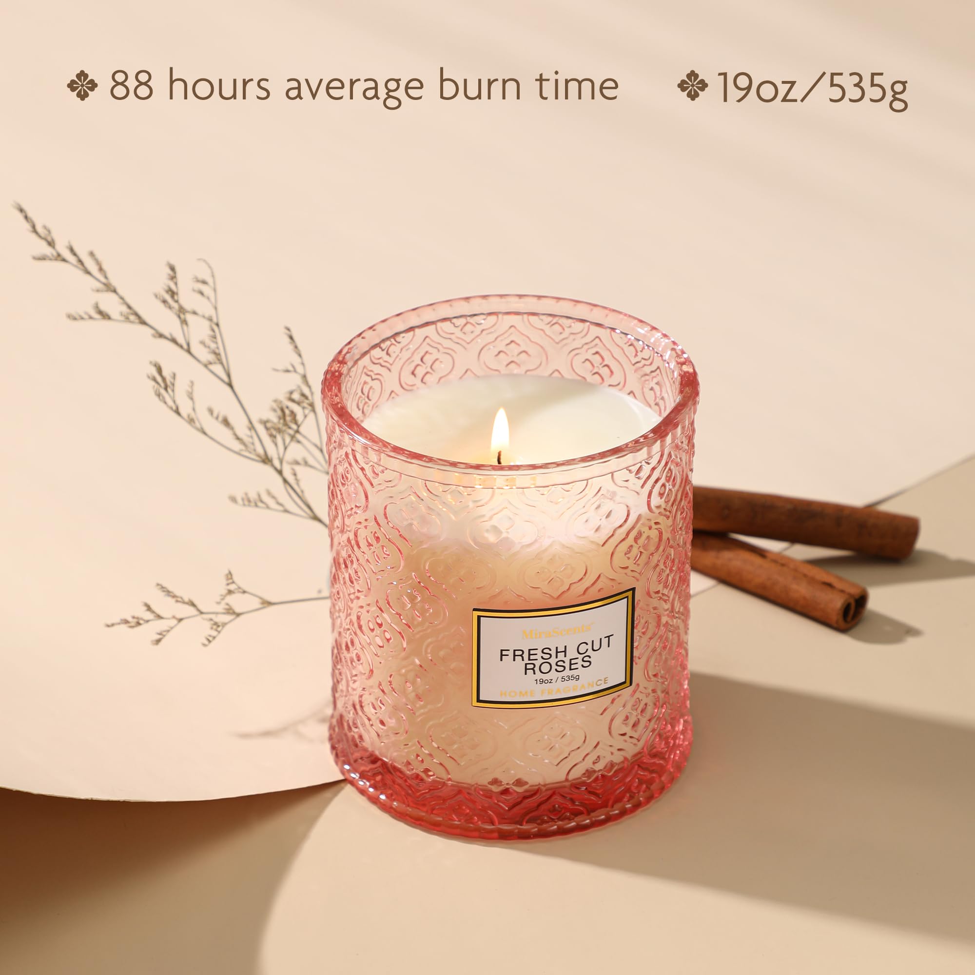 Candela Profumata Talent In Cera Di Soia 240 Ml - Fragranza Pesca E Rosa - Regalo Di Anniversario, Compleanno, Natale - 3