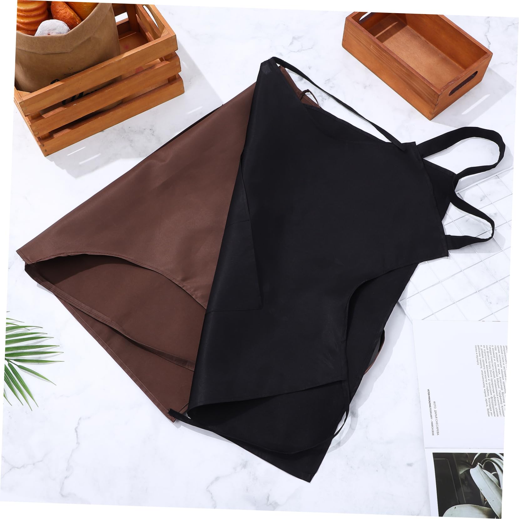 Baluue 12piezas Delantales De Cocina Unisex Con Bolsillo Delantales Para Chefs Estilistas y Diseño Cómodo y Para Cocinar